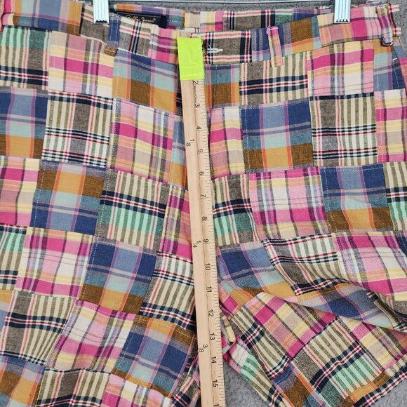 Bobby Jones Players Men's Patchwork Plaid Colorful Shorts Size 36 - Picture 4 of 15